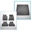 Conjunto de tapetes de bagageira e tapetes de carro feitos sob medida para BMW X5 E70 SAV (04.2007-09.2013) - 5 ou 7 lugares; sem terceira fileira