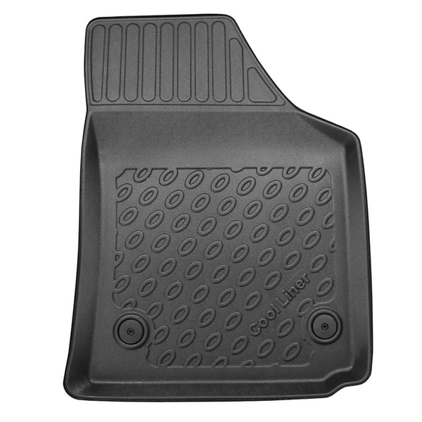 Conjunto de tapetes de bagageira e tapetes de carro feitos sob medida para Volkswagen Caddy Startline Combo (2004-10.2020) - 5 lugares; chapa de metal nas paredes laterais do porta-malas