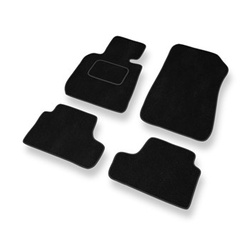 Tapetes de veludo para carros BMW Série 3 M3 IV E93 Convertível (2007-2013) - Tapetes para carros preta
