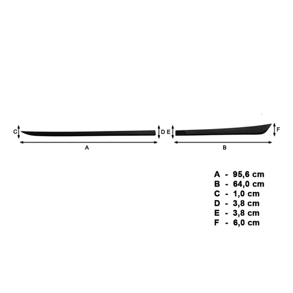 Fitas laterais compatíveis com Mitsubishi Space Star Hatchback (2020-....)