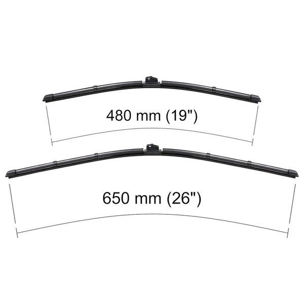 Escovas limpa-vidros para pára-brisas para Renault Trafic III Van (05.2014-....) - planas