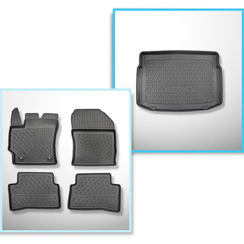 Conjunto de tapetes de bagageira e tapetes de carro feitos sob medida para Toyot