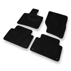 Tapetes de veludo para carros Audi Q7 I SUV (2005-2015) - Tapetes para carros preta