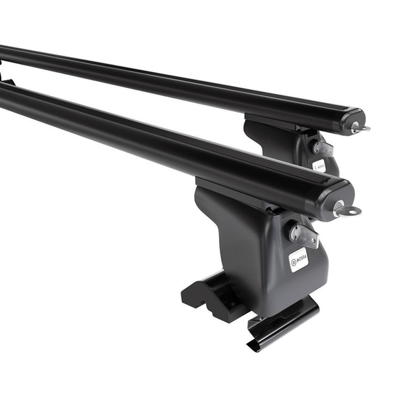 Suporte de tejadilho compatível com Chrysler PT Cruiser Minivan (2001-2010) - bagageiro preto - mala de teto - rack de barras - sem elementos de montagem - Alumínio