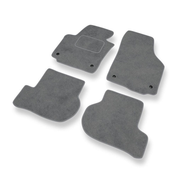 Tapetes de veludo para carros Seat Altea I Minivan (2004-2015) - Tapetes para carros cinza