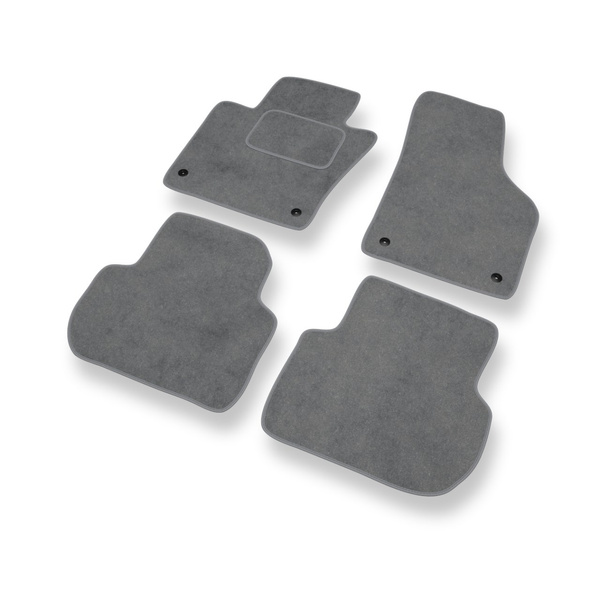 Tapetes de veludo para carros Volkswagen Jetta VI Sedan (2011-2018) - Tapetes para carros cinza