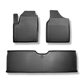 Tapetes TPE para Ford Galaxy I Minivan (12.2015-10.2022) - 5 ou 7 lugares; sem terceira fileira