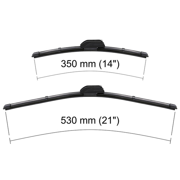 Escovas limpa-vidros para pára-brisas para Suzuki Celerio Hatchback (10.2014-2019) - planas
