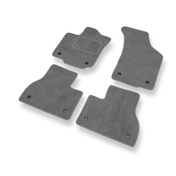 Tapetes de veludo para carros Volkswagen Phaeton Sedan (2002-2016) versão longa - Tapetes para carros cinza