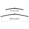 Escovas limpa-vidros para pára-brisas para Fiat Tipo Hatchback, Combo, Sedan (11.2015-....) - planas