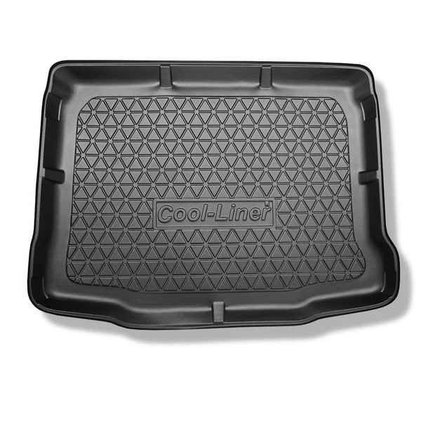 Tapete para a bagageira projetado para Skoda Yeti SUV (06.2009-11.2017) - compartimento de bagagem de fundo: com roda sobressalente temporária ou conjunto de reparação