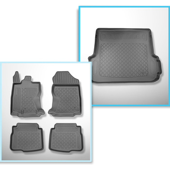 Conjunto de tapetes de bagageira e tapetes de carro feitos sob medida para Subar