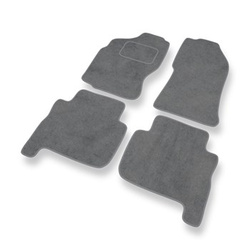 Tapetes de veludo para carros Nissan Terrano I SUV (1993-2000) 3 portas - Tapetes para carros cinza