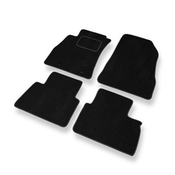 Tapetes de veludo para carros Nissan Juke I Crossover (2010-2019) - Tapetes para carros preta