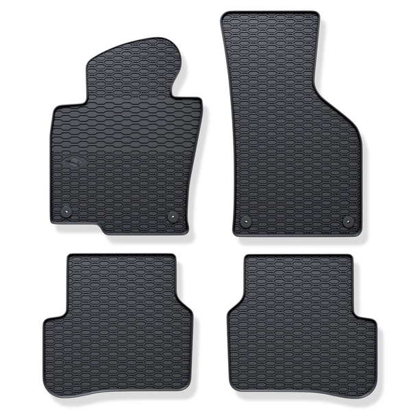 Tapetes de borracha para automóveis Volkswagen Passat B7 Sedan, Variant (2010-2014) - preto - 4 pcs.