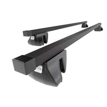 Suporte de tejadilho compatível com Dacia Sandero Stepway Crossover (2009-2012) - bagageiro preto - mala de teto - rack de barras - barras - Aço