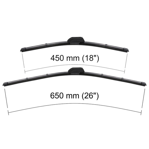Escovas limpa-vidros para pára-brisas para Honda Civic X Hatchback, Berlină (03.2017-2021) - planas