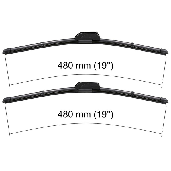 Escovas limpa-vidros para pára-brisas para Nissan Navara II Pick-Up (1997-2004) - planas