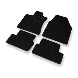 Tapetes de veludo para carros Nissan Qashqai I Crossover (2007-2013) - Tapetes para carros preta