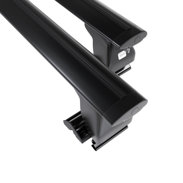 Suporte de tejadilho compatível com Chrysler PT Cruiser Minivan (2001-2010) - bagageiro preto - mala de teto - rack de barras - sem elementos de montagem - Alumínio