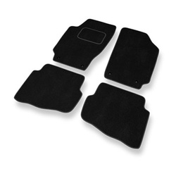 Tapetes de veludo para carros Skoda Fabia I Hatchback, Combo, Sedan (1999-2007) - Tapetes para carros preta