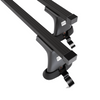 Suporte de tejadilho compatível com Fiat Grande Punto Hatchback (2005-2010) - bagageiro preto - mala de teto - rack de barras - sem elementos de montagem - Aço