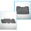 Conjunto de tapetes de bagageira e tapetes de carro feitos sob medida para Volkswagen Caravelle T6, T6.1 Van (06.2015-2024) - distância entre eixos curtos; para a terceira fileira de assentos; 3ª fileira completa (TT - 3ª fileira)