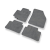 Tapetes de veludo para carros Nissan Pixo Hatchback (2008-2013) - Tapetes para carros cinza