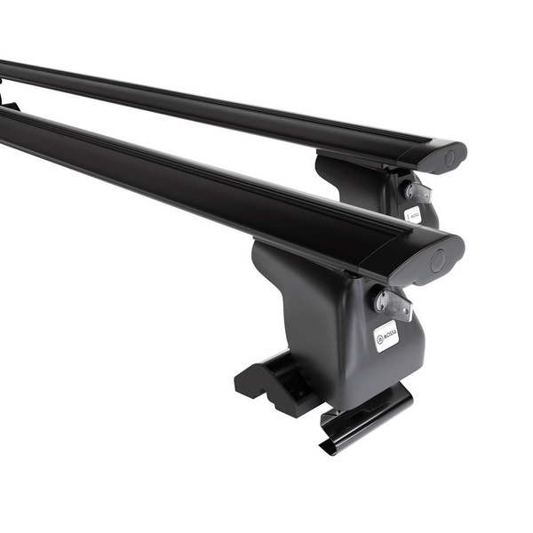 Suporte de tejadilho compatível com Chrysler PT Cruiser Minivan (2001-2010) - bagageiro preto - mala de teto - rack de barras - sem elementos de montagem - Alumínio