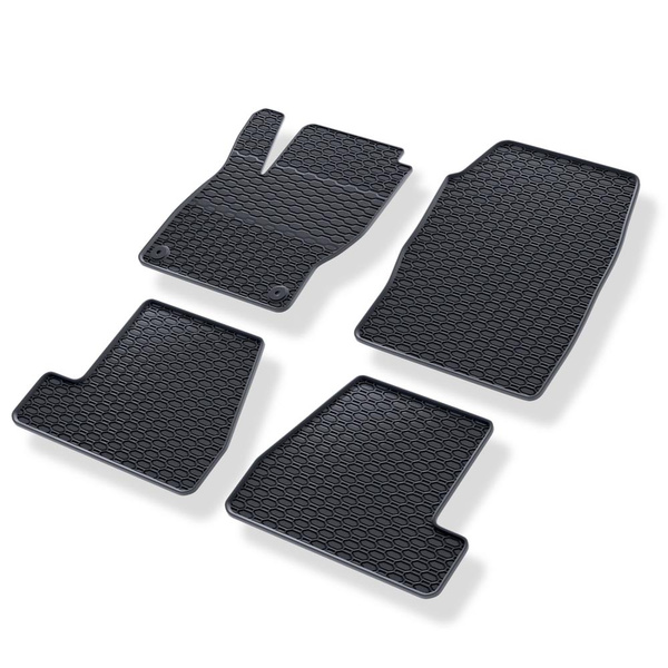 Tapetes de borracha para automóveis Ford Focus III Hatchback, Carrinha, Sedan (2011-2018) - preto - 4 pcs.