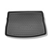 Tapete para a bagageira projetado para Volkswagen Golf VII Hatchback (10.2012-12.2019) - parte superior do porta-malas com roda sobressalente provisória/conjunto de reparação; roda sobressalente completa