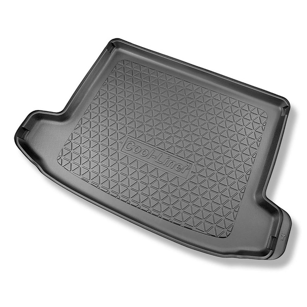 Conjunto de tapetes de bagageira e tapetes de carro feitos sob medida para Hyundai Tucson III NX4 SUV (12.2020-....) - parte superior do porta-malas; base móvel na posição mais alta; compartimento direito removível em modelos com subwoofer; também para Mi