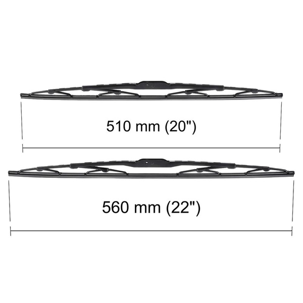 Escovas limpa-vidros para pára-brisas para Ford Mondeo III Hatchback, Combo, Sedan (10.2000-03.2007) - standard