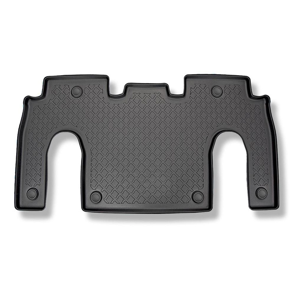 Conjunto de tapetes de bagageira e tapetes de carro feitos sob medida para Tesla Model X SUV (10.2016-12.2020) - 6 lugares; II fileira; para o espaço atrás da terceira fileira de assentos
