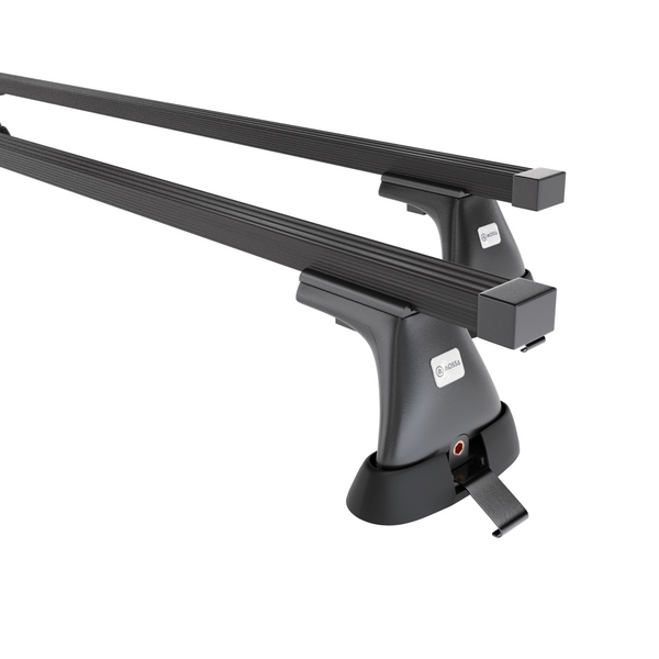 Suporte de tejadilho compatível com Peugeot Partner mk I Van (1997-2002) - bagageiro preto - mala de teto - rack de barras - pontos de montagem - Aço