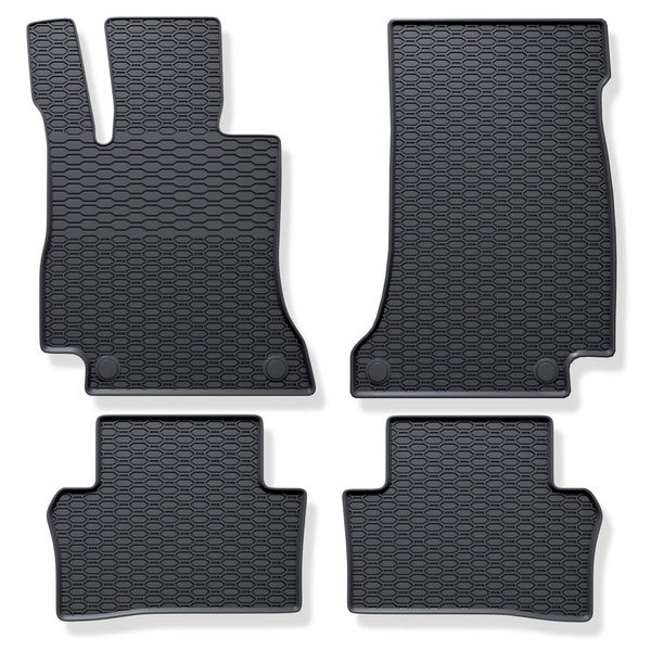 Tapetes de borracha para automóveis Mercedes-Benz Classe E W213 Coupé, Carrinha, Limusine (2016-2023) - preto - 4 pcs.