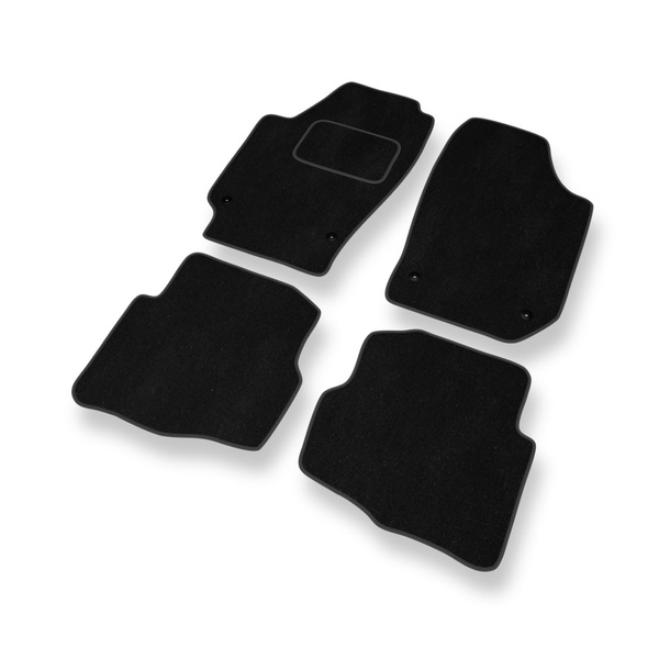 Tapetes de veludo para carros Seat Ibiza III Hatchback (2002-2008) - Tapetes para carros preta