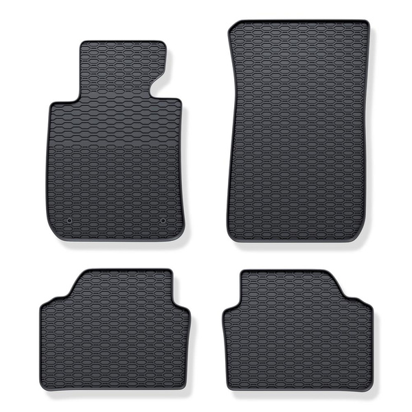 Tapetes de borracha para automóveis BMW Série 3 E90, E91 Limusine, Touring (2004-2013) - preto - 4 pcs.