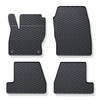 Tapetes de borracha para automóveis Ford Focus III Hatchback, Carrinha, Sedan (2011-2018) - preto - 4 pcs.