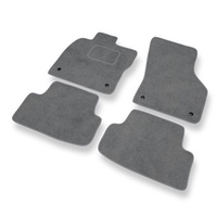 Tapetes de veludo para carros Skoda Octavia III (2013-2019) - Tapetes para carros cinza