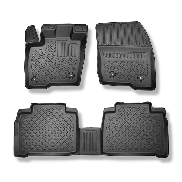 Tapetes TPE para Ford S-Max II Minivan (09.2015-2023) - 5 ou 7 lugares; sem terceira fileira