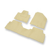 Tapetes de veludo para carros Kia Sorento III SUV (2014-2020) - Tapetes para carros bege