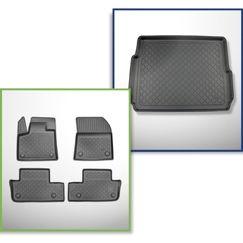 Conjunto de tapetes de bagageira e tapetes de carro feitos sob medida para Peuge