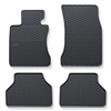 Tapetes de borracha para automóveis BMW Série 5 E60, E61 Limusine, Touring (2003-2010) - preto - 4 pcs.