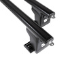 Suporte de tejadilho compatível com Dodge Grand Caravan Van (2006-2007) - bagageiro preto - mala de teto - rack de barras - Perfil T - Alumínio