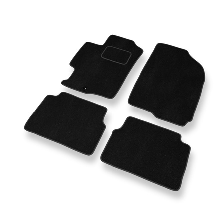 Tapetes de veludo para carros Mazda 6 I (2002-2008) - Tapetes para carros preta