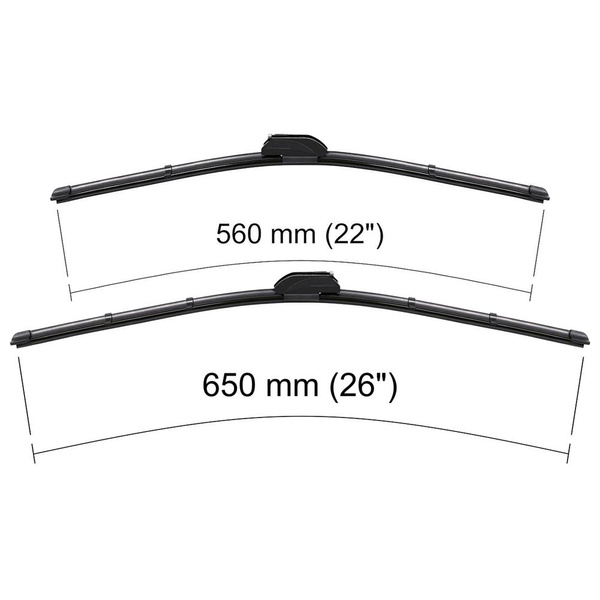 Escovas limpa-vidros para pára-brisas para Mercedes-Benz Vaneo Van (02.2002-01.2004) - planas