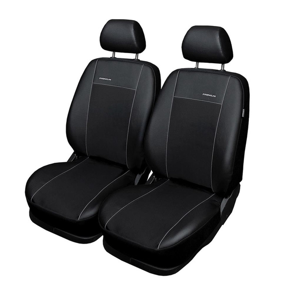 Conjunto de capas para bancos de carro Citroen Berlingo II Van (2008-2018) apenas assentos dianteiros - dois individuais - preto