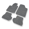 Tapetes de veludo para carros Citroen C2 Hatchback (2003-2010) - Tapetes para carros cinza