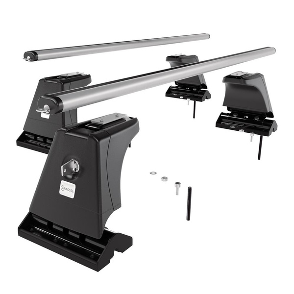 Suporte de tejadilho compatível com Citroen C5 Sedan (2008-2017) - bagageiro prata - mala de teto - rack de barras - pontos de montagem - Alumínio